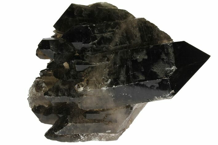Dark Smoky Quartz Crystal Cluster - Brazil #136167